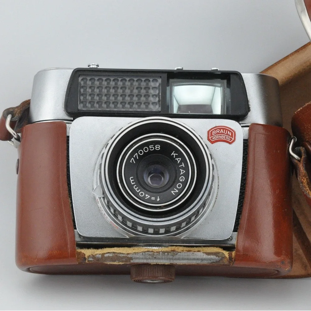Braun Paxette Panto Camera Brown Fair Vintage Katagon 40mm Lens‎ Leather Case